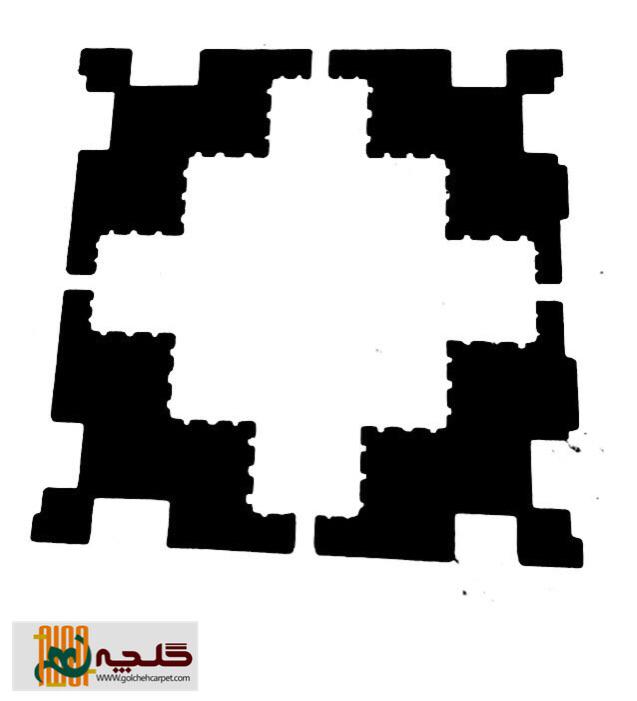 نماد چهارنگاره در قالی- خورجین قشقایی